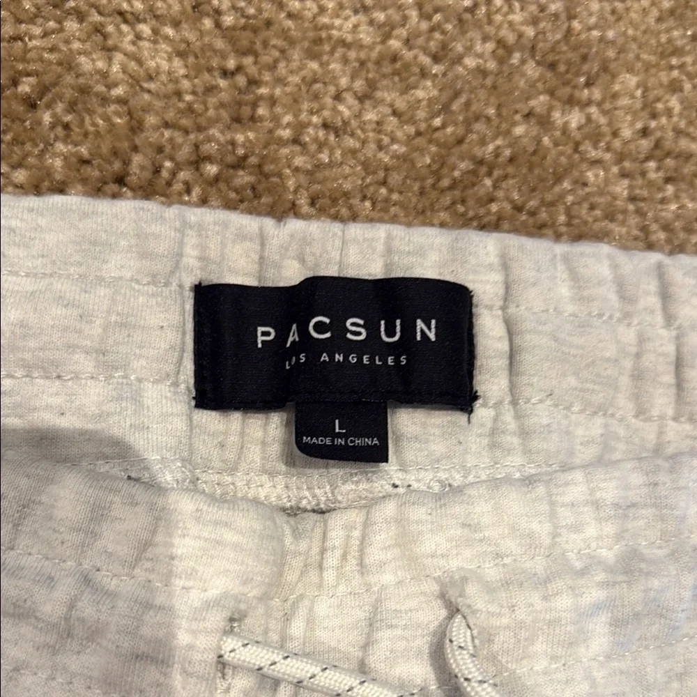 PacSun Gray Track Pants with Elastic Waistband and Tapered Legs - Picture 2 of 5